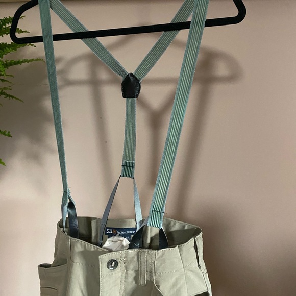 Khaki Riding Pants with Suspenders! 🏇 34/34 - Picture 2 of 6